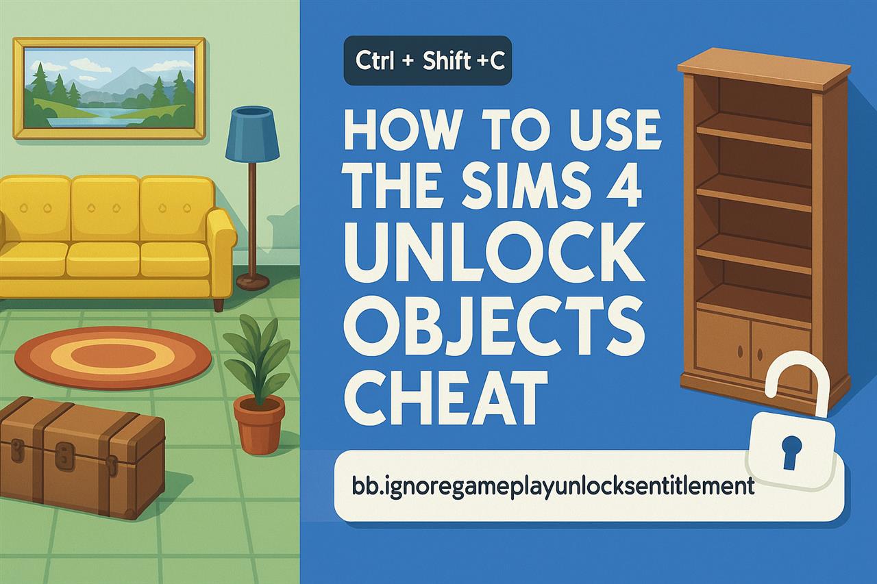 How to use the sims 4 unlock objects cheat